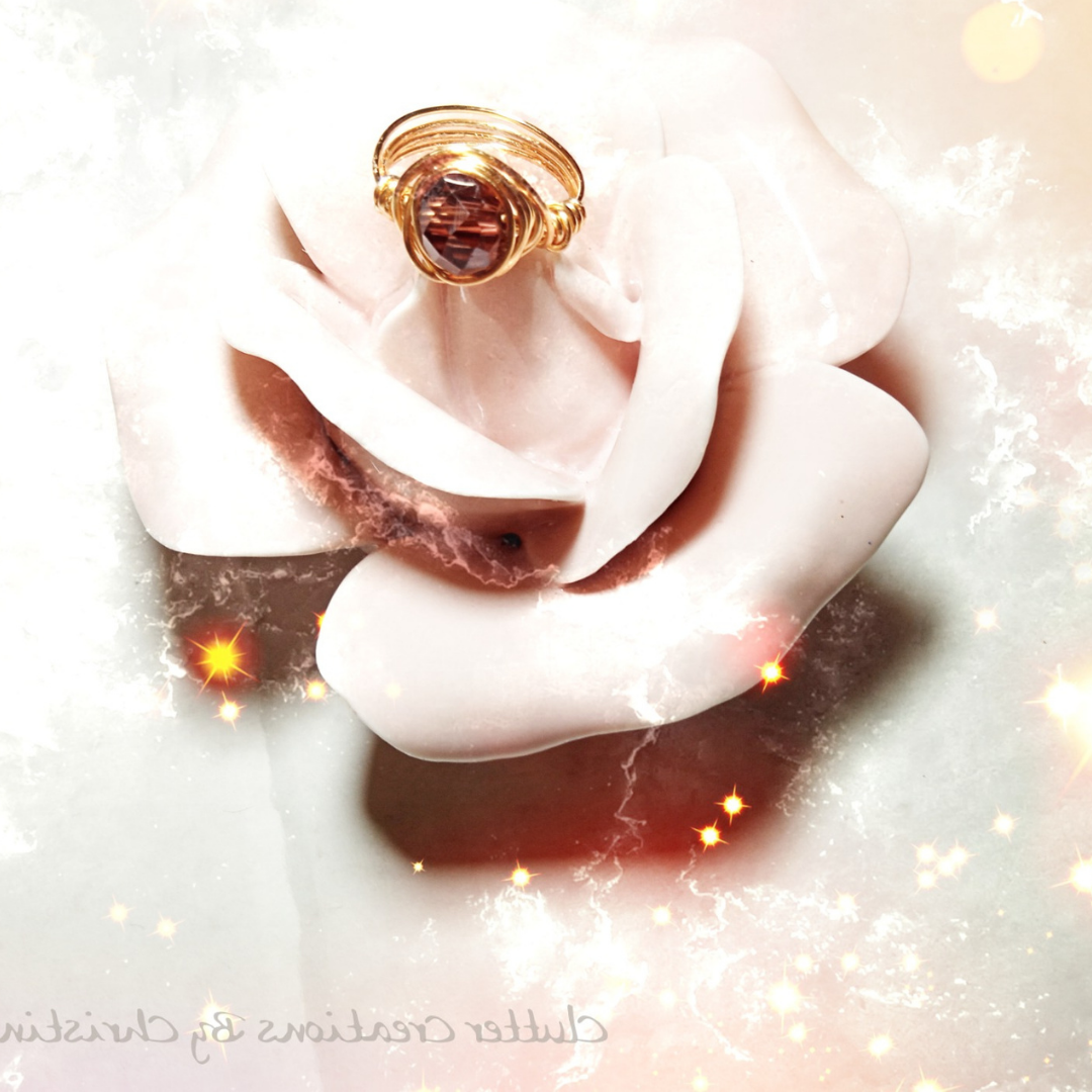 Handmade Wire Ring (size 7-8 )