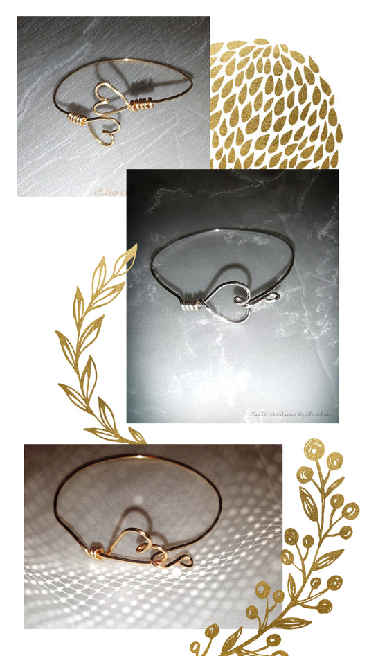 Custom-made Wire Heart Bracelet