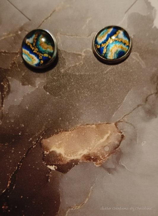 Creative Colorful Cabochon Earrings