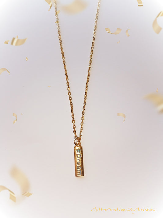 14 K gold plated inspirational inspirational necklace