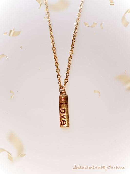 14 K gold plated inspirational inspirational necklace