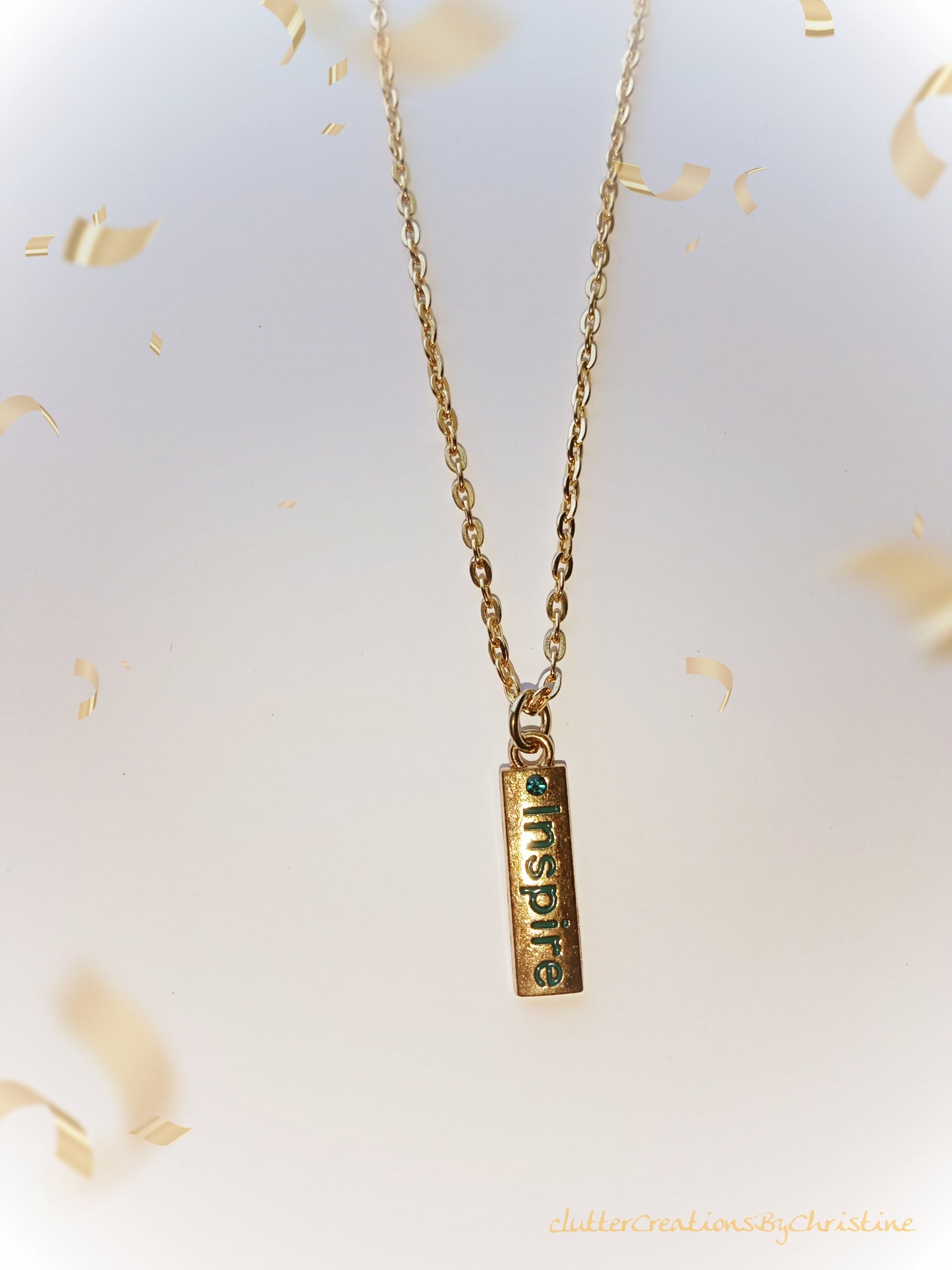 14 K gold plated inspirational inspirational necklace