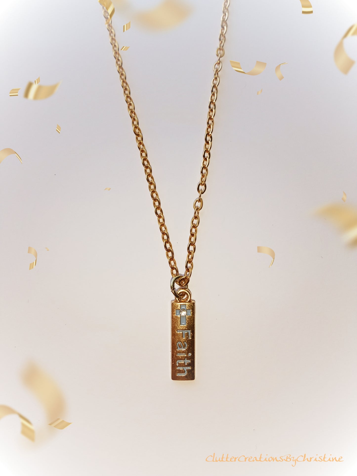 14 K gold plated inspirational inspirational necklace